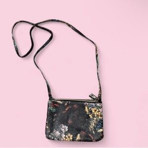 Floral Black Crossbody Bag
